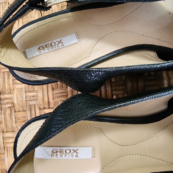Geox Respira "Thelma" leather wedges sz 37.5 - Picture 9 of 15